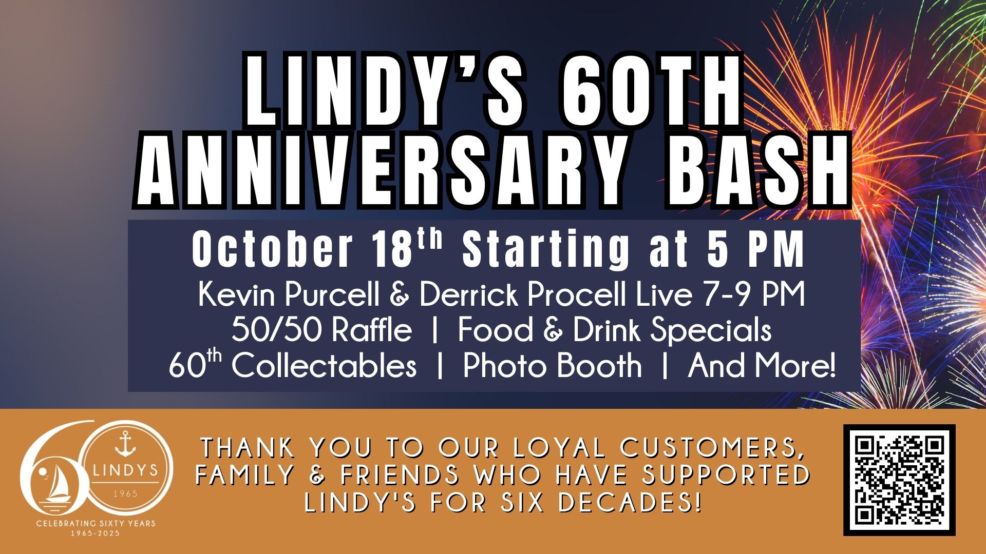 Lindy's 60th Anniversary Bash - Celebrate with Us!